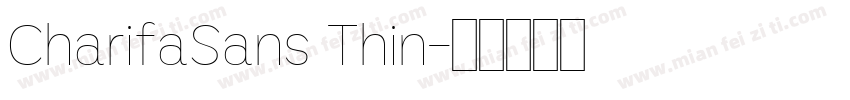 CharifaSans Thin字体转换